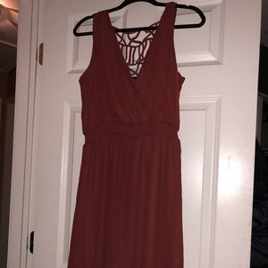 Burnt orange maxi dress